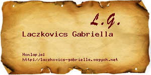 Laczkovics Gabriella névjegykártya